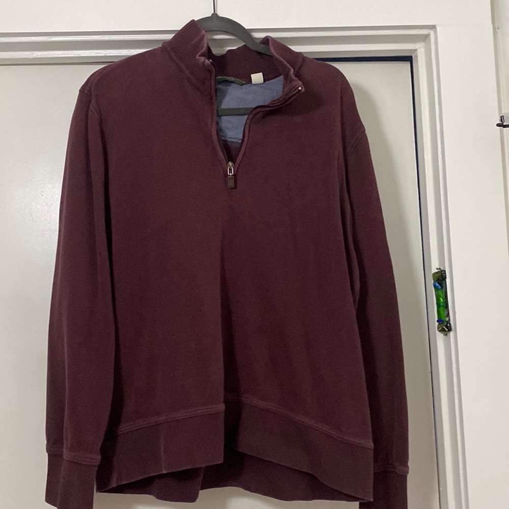 Red quarter zip